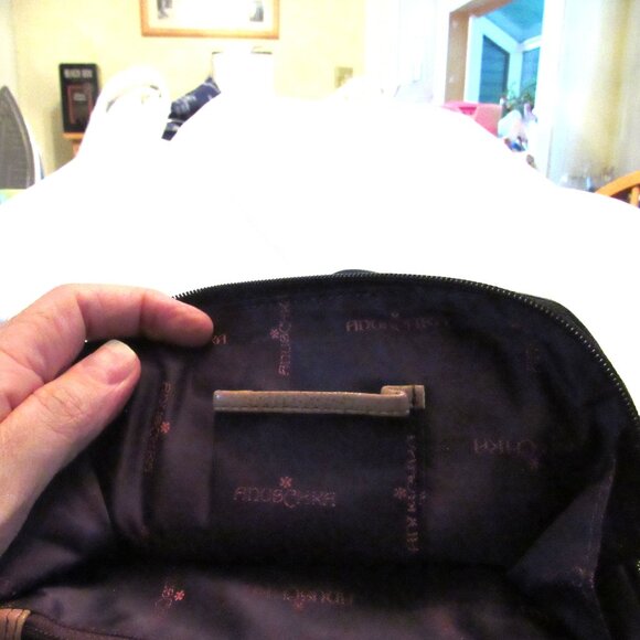 Anuschka Denim Paisley Floral Small Multi Compartment Zip-Around Organizer 8109 - Picture 8 of 8